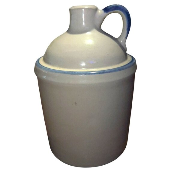 Vintage Louisville Stoneware Jug Bank W/ Handle "Saving For A Rainy Day" Ceramic - Picture 2 of 6